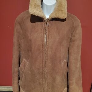 Vintage Sawyer Of Napa Caramel Shearling Jacket